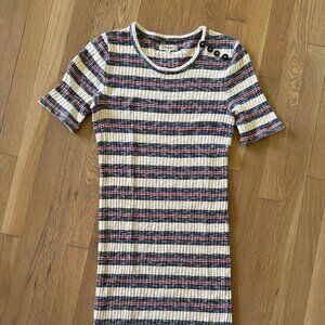 Madewell Knit Bodycon Striped Dress M